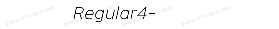 视频粗倩简体 Regular4字体转换